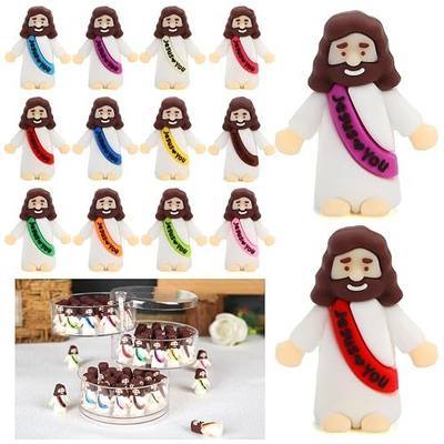 BSTCRAFT 80 Pcs Mini Jesus, Little Jesus Figures to Hide Tiny Figurines in Bulk and Pocket Seek Religious Gifts for Easter Egg Stuffers Fillers Sunday School Baptism Christ Savior Craft