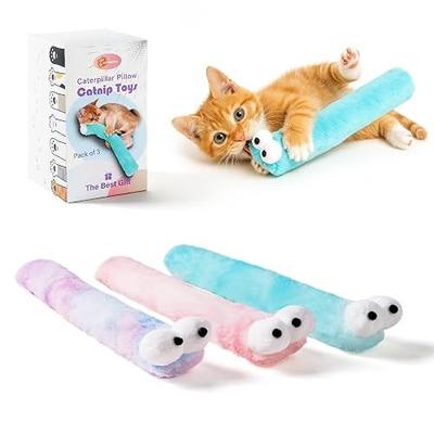 Gochanmon Cat Toys Pillows,3 Pack, Catnip Inside,Soft and Durable Kick Sticks with Crinkle Sound, Interactive Indoor Kitten Play and Exercise Toy 12.5 Inches
