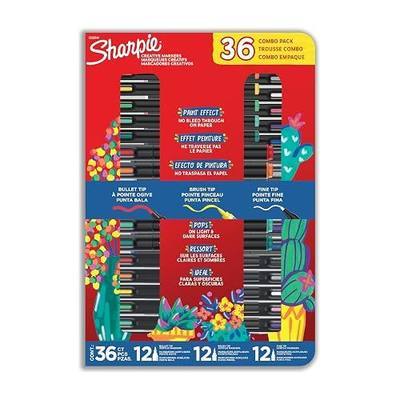 Sharpie Creative Markers Variety Pack, Water-Based Acrylic Paint Markers, Assorted Tips and Colors, 36 Count - Works on Paper, Metal, Wood, Ceramic, Glass, Rock, Canvas