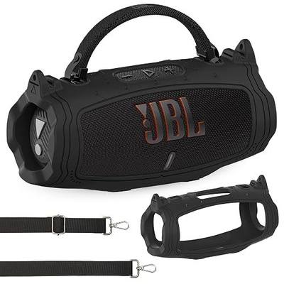 JCHPINE Silicone Case for JBL Charge 6 Portable Bluetooth Speaker | Protective Cover for JBL Charge 6 Pro Sound Speaker Accessories, Charge 6 Silicone Case with Shoulder Strap (Black)