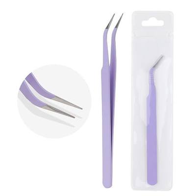 WENDY Lash Tweezers for Eyelash Extensions, Precision Fiber Stainless Steel Lash Applicator Tool for False Eyelashes, Precision Fiber Mega Volume lash-tweezers Use at Home