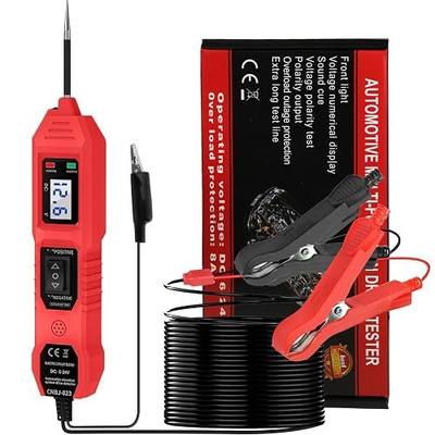 Power Circuit Probe Tester, 6V/12V/24V DC Circuit Tester Automotive, Multifunctional Car Electric Circuit Tester Power Fuse & Voltage Tester Light, Short Circuit Breake Finder Electrical Tools