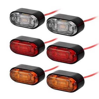INJORA 11x5mm Side Marker Lights Warning Lights for RC Cars(White, Yellow and red)
