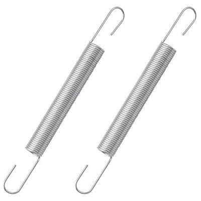2 Pack 4 Inch 540183#61 Mechanical Extension Springs with Hook Ends | Steel Extension Spring, Small Extension Springs for Appliances, Automobiles, Boats, Toys, Tools, Machinery, Devices