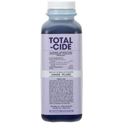 ForPro Total-Cide Disinfectant Solution, 2X Concentrated Formula, Hospital Grade Sanitizer & All Purpose Cleaner, 16 Fl Oz