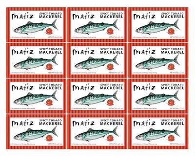 Matiz Spicy Tomato Mackerel, 3 oz, 12 Pack | Sauce, Spain, Natural, Artisan, Wild Caught, Gourmet, Ready-to-Eat