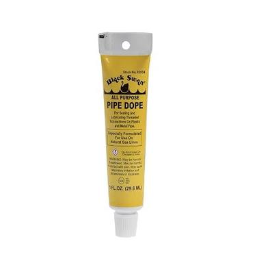 Black Swan All Purpose Pipe Dope, Pro-Grade Pipe Thread Sealant, Soft-Set, High Viscosity, Low Odor, for All Piping Types, Especially Formulated for Use on Natural Gas Lines, Yellow, 1 fl. oz. Tube