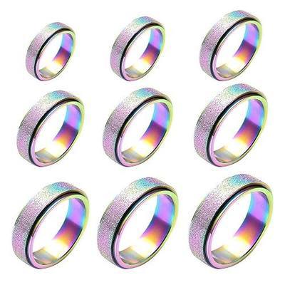 17Dec Stainless Steel Fidget Spinner Rings 9-Pack - Silent EDC Gear | Ultra-smooth silent spinner rings 9-pack. Hypoallergenic steel. Discreet EDC gear for focus. Comfortable daily wear
