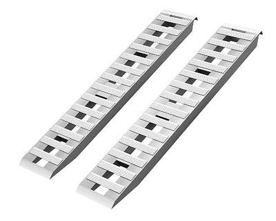 Albott 60" x 12" Aluminum Trailer Ramps, 6000 LBS Total Capacity Loading Ramps with U-Shaped Buckle and Hook Ends, 1 Pair for ATV, UTV, Tractors, Motorcycles, Lawnmowers, Trucks