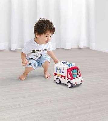 HOLA HuiLe Toys for 1 2 3 Year Old Boy Birthday Gift - Toy Ambulance Car Pretend Play, Baby Toys 12-18-24 Months, Musical Toddler Toy 1-2 Early Educational, Baby Christmas Basket Stuffers