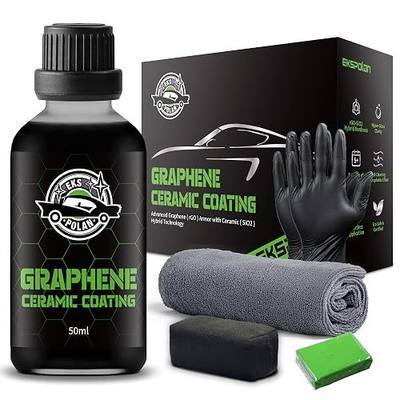 Graphene Ceramic Coating for Cars (50ml) - 10H Graphene Coating for Car Detailing-5+ Years Protection, Hydrophobic, Scratch & UV Resistant, High GlossFinish - Professional-Grade Car Detailing Kit