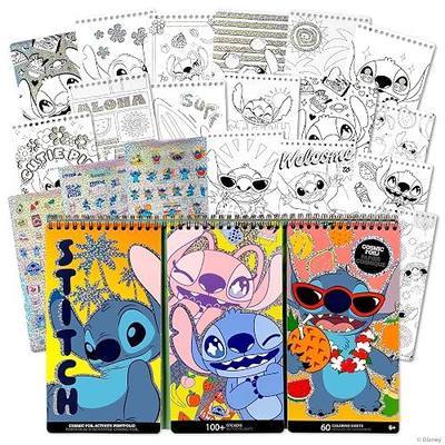 Fashion Angels Disney Stitch 3-in-1 Cosmic Foil Activity Portfolio Set | Includes 60 Coloring Sheets, 100+ Holographic Stickers & More, Fun Craft for Kids
