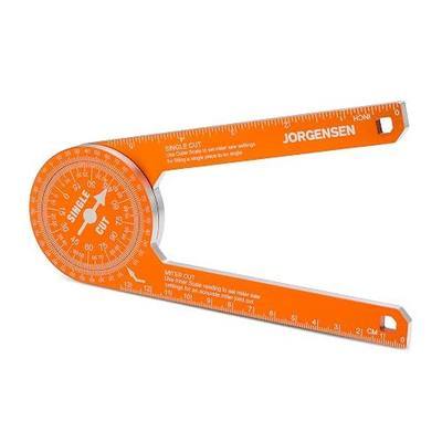 Jorgensen 7 Inch Aluminum Miter Saw Protractor, Laser-Etched Angle Finder for Carpenters & Contractors