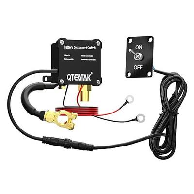12V 250A Battery Disconnect Switch Kill Switch | 15A 250VAC ON/Off Toggle Switch with Panel for Car Truck RV, 9.84 FT Cable, to Prevent Battery Drain, Pre-Wired