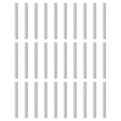 HARFINGTON 50pcs Dowel Pins M3(3mm) x 40mm 304 Stainless Steel Cylindrical Shelf Support Peg Pin Rod Fasten Elements for Metal Devices Wood Furniture DIY Installation, Silver