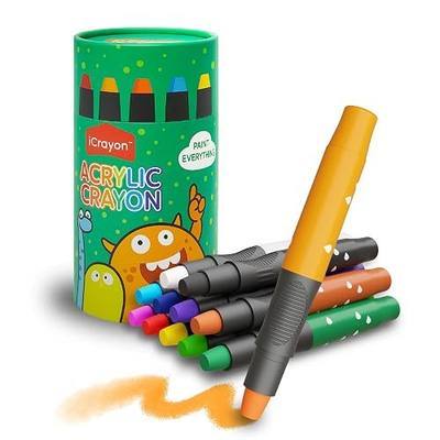12 Colors Twist Crayons for Toddlers, Silky Crayons for Paper, Glass, Wood and Canva, Non-Toxic, Quick Drying, Washable, No Mess Coloring Gifts for Boys and Girls
