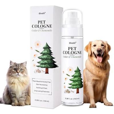 Pet Cologne Spray for Dogs & Cats – Natural Deodorizing Perfume – Long-Lasting Scent – Alcohol-Free, Hypoallergenic, Safe Grooming Spray for Pets