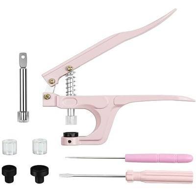 NXTOV Plastic Snap Pliers for T3 T5 T8 Snap Buttons | Pink Pliers for KAM Snaps, Fastener Pliers Press Tool for DIY Craft, Replacement Snaps, Repair & Apparel Making