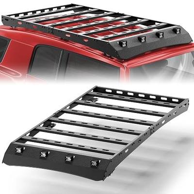 Roof Rack for 2006-2014 FJ Cruiser SUV | 4 Front Led Lights, Built for Camping Gear, Overland Adventures, Extra Cargo Capacity, No Drill, 800LBS Capacity