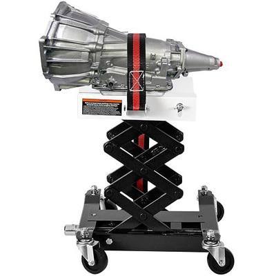 GarveeTech Low Profile Transmission Jack 450 LB Capacity, 7-23 in Lift Range, Auto Repair Car Lift Jack with Double Scissor Design, Safety Locking Straps & 4 Swivel Wheels for Home Garage, Black