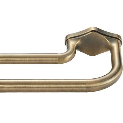 Anqiue Bronze Double Curtain Rods For Windows 72-144 Inch,Heavy Duty Double Curtain Rod with Aluminum Finial and Bracket,Adjustable Double Window Rods For Blackout Or Room Darkening Panel