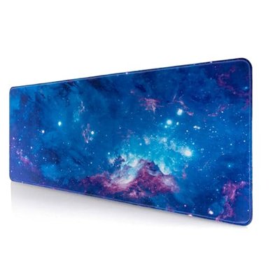 Mouse Pad Large Desk Mat, Extra Large Gaming Computer Mousepad with Stitched Edges Non-Slip, Keyboard Mouse Pad for Desktop Cute Aesthetics Home Office Blue-Starry Desk Accessories 31.5 * 11.8 inch