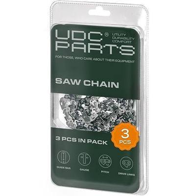 UDC Parts 14-Inch Chainsaw Chain, 3/8" Pitch, 043 Gauge, 52 DL - 3 Pack | Replace R52, For Husqvarna 536 LIXP 436LI T536LIXP Echo 90SG52G CS-305 CS-306 and More
