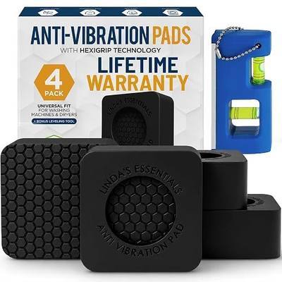 Anti Vibration Pads for Washing Machine and Dryer (Set of 4) - Washer Anti Vibration Pads with HexiGrip™ - Washing Machine Accessories & Leveling Pads - Vibration Dampening Mat