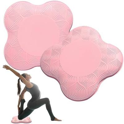 2 Pack Yoga Knee Pads Mat Set - Extra Thick Foam Kneeling Pad Cushion for Knees, Elbows, Wrists, Head - Yoga Essentials for Women Men, Non-Slip Pilates, Meditation, Floor Workouts