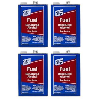 KLEAN-Strip GSL26 Denatured Alcohol 1-Gallon - Pack of 4. Denatured Alcohol for Cleaning, Klean-Strip GLS26 Denatured Alcohol, 1-Gallon, 4 Pack
