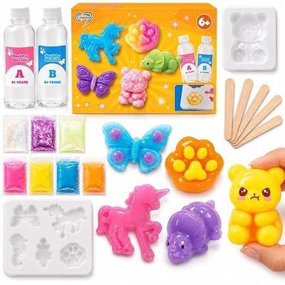 Carolart Squishy Making Kit, DIY Squishies Maker, Craft Kits for Kids | DIY squishy toys with fast curing nonsticky material, STEM arts & crafts activity kit, gift for girls and boys ages 6-12