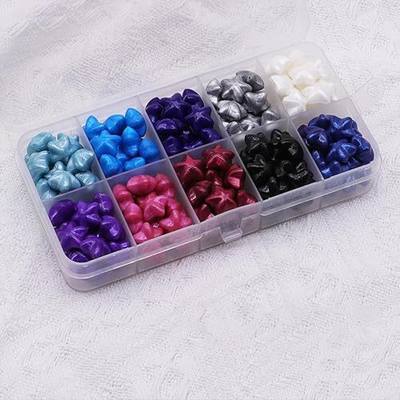 Lucky Star Wax Seal Beads, WASOHLING 10pcs Assorted Colors Sealing Beads Ideal for Wax Seal Stamp, Great for Letter Sealing and Envelope Stamp Wedding Invitation Wine Package Gift Wrapping (F06)
