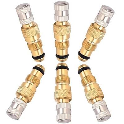 Brass Tire Valve Stem Set - 3DSKY Tractor Air Liquid Valve TR218A TR618A CH3 Core Housings Metal Replacement Stems for Farm Equipment & Trailers (6PK)