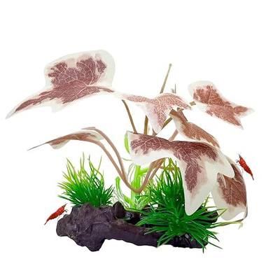 CTWPets Betta Driftwood Decor – Soft Silk Aquarium Plant for Betta Fish, Shrimp, and Tropical Tanks – Safe, Vibrant Aquascape Decoration (Cream Marble)