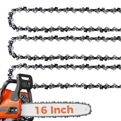16 Inch Chainsaw Chains S57 3/8" LP Pitch .050" Gauge 57 Drive Links Fits for Echo CS-3510/352/3400/400, Worx WG300,WG303 - S57 (3 Packs) (91YNP-6)