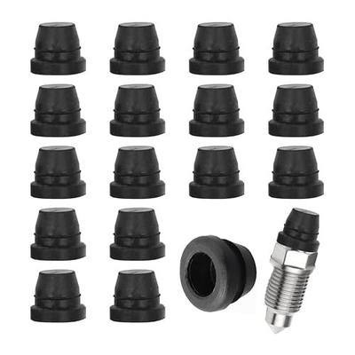 ZIMISI Car Brake Bleeder Screw Caps, Rubber Brake Caliper Covers, Grease Fitting Caps, Waterproof Dust Zerk Cover, Vehicle Brake Bleeder Valve Nipple Caplier Accessories (18PCS)