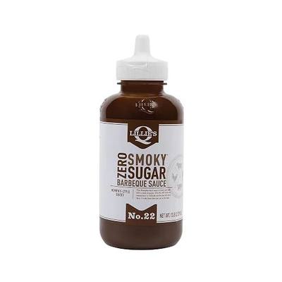 Lillie's Q - Zero Sugar Smoky BBQ Sauce, Sugar-Free, Low Calorie, Sweet & Smoky BBQ Flavor (13.8 oz)