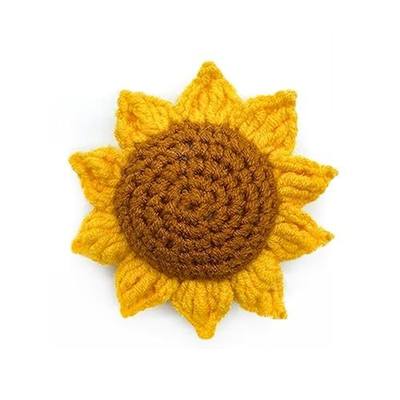 Sunflower Pin Cushion, Handmade Knitted Pincushions, Cute Pin Cushions Needle Holders for Sewing Quilting Accessory, DIY Crafts or Patchwork Decor