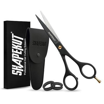 Hair Cutting Scissors 6.5 Inch, Professional Hair Shears, Haircut Scissors for Barber Salon – High Carbon Stainless Steel Blades - Ergonomic for Men, Women & All Ages (Black, 6.5 inches)