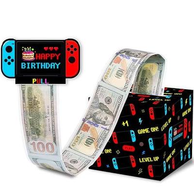 ChillHui Video Game Birthday Money Gift Boxes, Game Theme Birthday Money Pull Box for Boys Girls