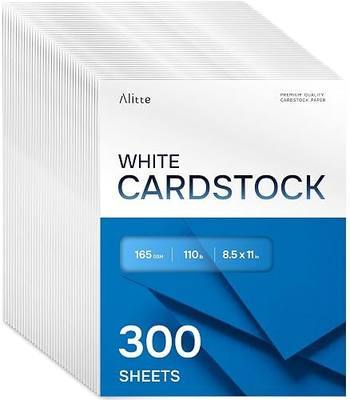 Cardstock Paper | 300 Pack, White Card Stock Printer Paper 8.5 x11, Heavyweight Thick, 110 lb, Premium Smooth Sheets and Printer Compatible - for Crafts, Cards, and Business