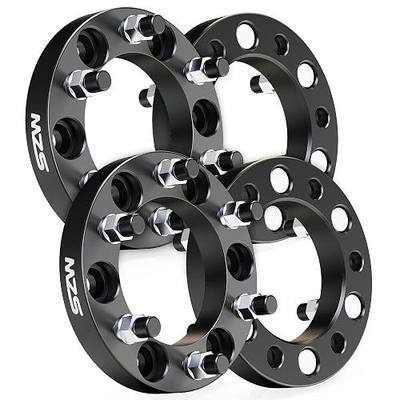 MZS Wheel Spacers 1" 6x5.5 M12x1.5 108mm for Tacoma 4Runner FJ Cruiser 4pcs | NO Hub Centric Spacers, FJ Cruiser Sequoia Tundra, 6x139.7" CNC Aluminum, 12.9 Bolts, Black