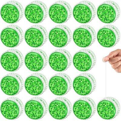 Themed LED Light Up Yo Yo Balls - Glow Party Favors for Kids & Adults, Speedster Birthday Goodie Bags (Green)