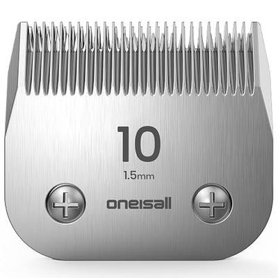 oneisall Professional Dog Grooming Clippers Replacement Blade, Ultra Edge Dog Clipper Blade – Constructed of Carbonized Steel, Resists Heat & Rust with Long-Lasting Sharp Edges(#10)