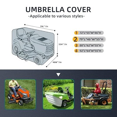 PALON L Size Riding Lawn Mower Cover, 79 x 46 x 55 inch Lawn Tractor, Heavy Duty Lawnmower Waterproof, Sun Protection, Mower 55 inch Deck, Garden Tractor Gray