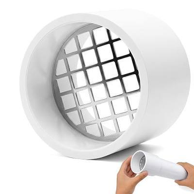 2 Inch PVC Vent Cap with Stainless Steel Mesh Screen | Fits 2" SCH40 PVC Pipe with 2.375" OD, Straight Vent Termination Cover for Furnace Intake, Exhaust and RV Roof Vent, 1 Pack