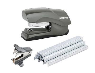 Bostitch Office Heavy Duty 40 Sheet Stapler with 1250 Staples & Claw Remover, Small Stapler Size, Fits into The Palm of Your Hand, Value Pack, Gray (B175-GRAY-VP)