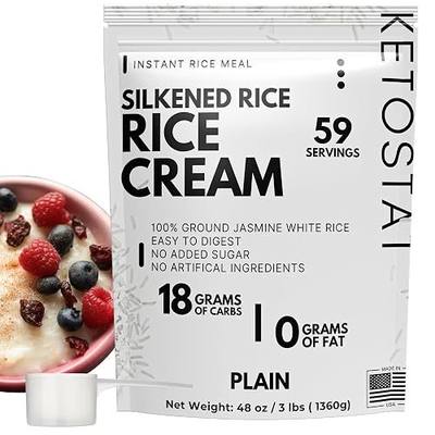 Rice Cream 3 LB Plain Jasmine White Rice Hot Cereal, 48 oz Scoop Included | Emergency food supply, long shelf life, prepper pantry, easy digestible carb source, hot breakfast, single-ingredient formula