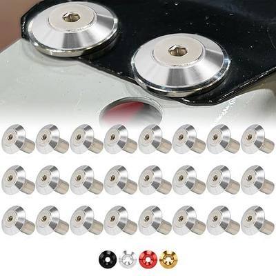 M6 Silver Aluminum Washer Kit for Fender Flare, Exterior Dress Up Bolt Kit | 24-set · 24mm (0.94") OD tapered anodized aluminum washer · stainless m6 countersunk bolt, for bumper, engine bay dress up