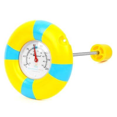 Floating Pool Thermometer with Dual Scale, Tether and Suction Cup, Waterproof Design for Swimming Pool, Hot Tub, Spa or Fish Pond Use